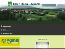 Tablet Screenshot of obec-hlina.cz